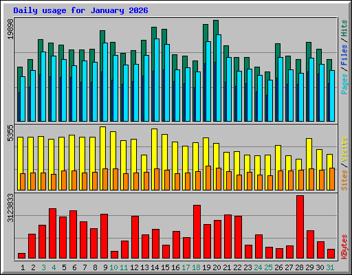 Daily usage for January 2026