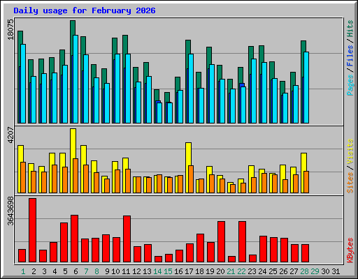 Daily usage for February 2026
