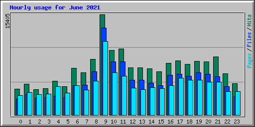 Hourly usage for June 2021