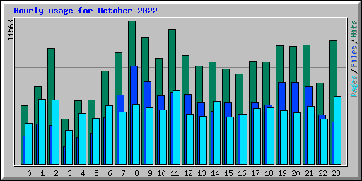 Hourly usage for October 2022