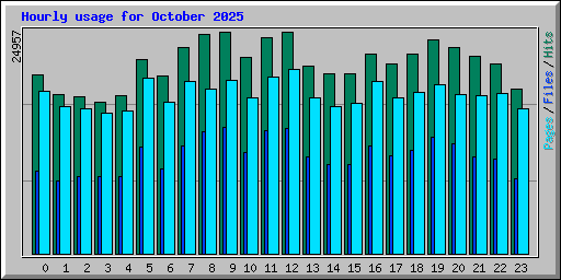 Hourly usage for October 2025