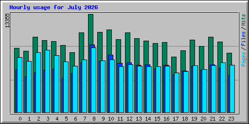 Hourly usage for July 2026